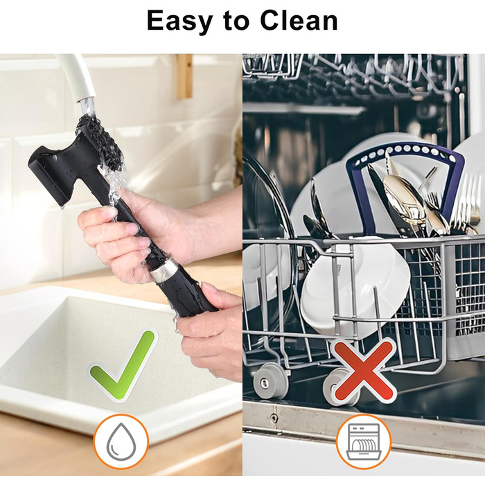 HOOMIL Fleischklopfer: подвійний молоток для відбивання м'яса з антипригарним покриттям, для шніцелів, стейків, сріблястий (квадратний, матовий чорний)