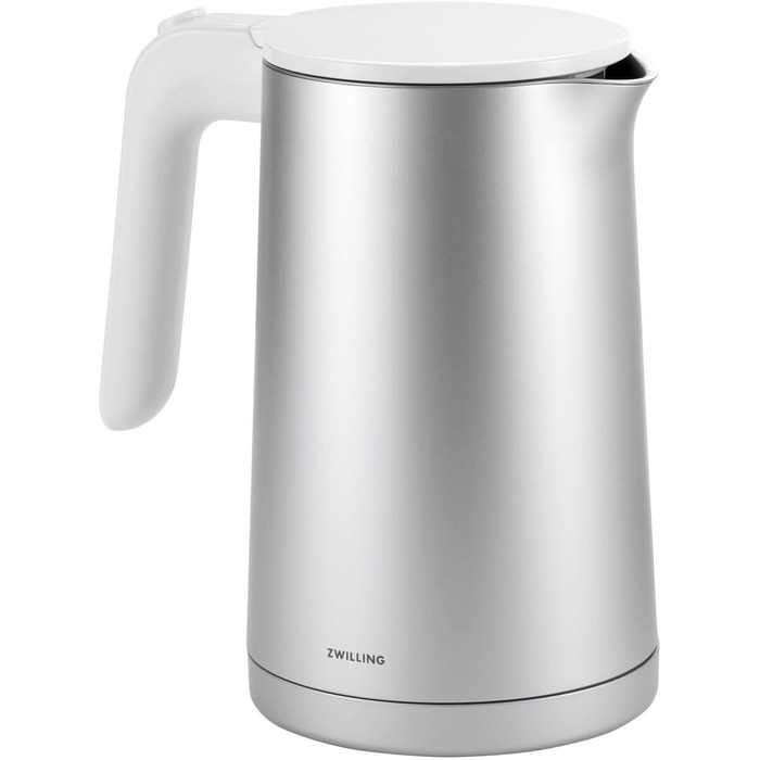 ZWILLING ENFINIGY Kettle with Stainless Steel Scale Filter & Overheat Protection, Cordless, 1850 Watts, 1.0 Liter, Silver