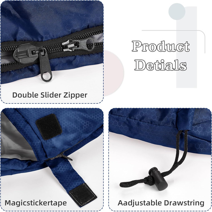 Zusentee 4-Season Sleeping Bag - Waterproof, Lightweight, Ultralight for Adults & Kids - Camping, Hiking, Travel