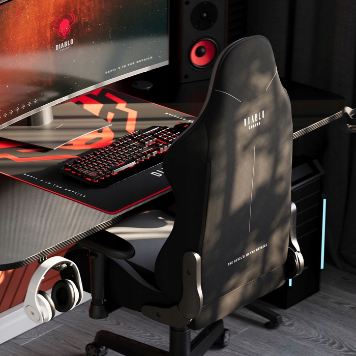 Ігрове крісло Diablo Chairs X-Starter, тканина, сіре