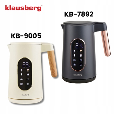 Електричний чайник Klausberg KB-9005, 2200 Вт, 1,7 л, бежевий