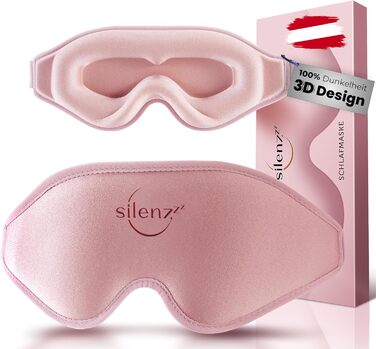 Маска для сну преміум-класу 3D - для жінок та чоловіків - комфортна, з м'якою підкладкою для повної темряви - рожева, Sleepy Purble