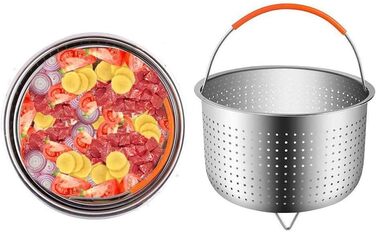 Корзина для приготування на пару з нержавіючої сталі, аксесуар для Instant Pot, з силіконовою ручкою. Підходить для приготування овочів, фруктів та яєць.