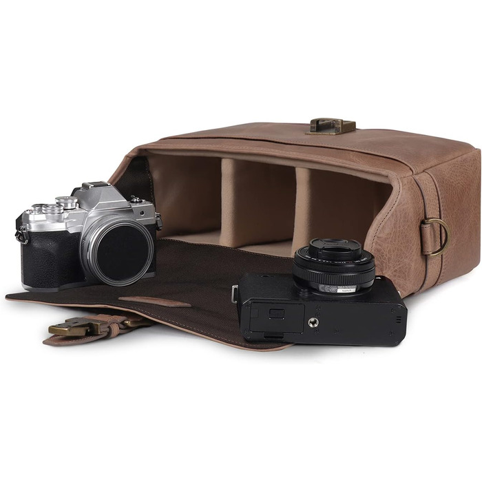 Чохол для камери MegaGear Torres з натуральної шкіри, оливковий (Mink)