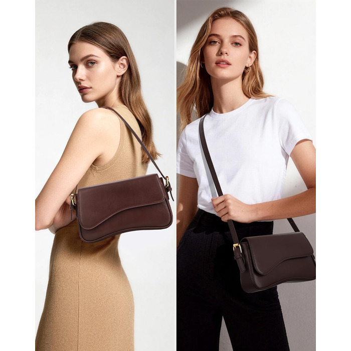 Сумка жіноча через плече з екошкіри, вінтажна Saddle Bag, коричнева. З 2 знімними ремінцями