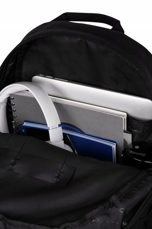 Багатовідсіковий шкільний рюкзак CoolPack, чорний з жовтими та золотистими акцентами, 27 л