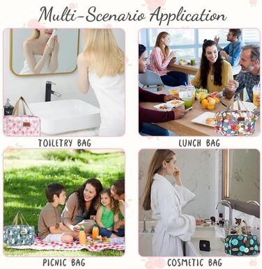 Чоловіча/Жіноча велика косметичка для подорожей, органайзер для косметики та аксесуарів, велика валізка з ручкою #9