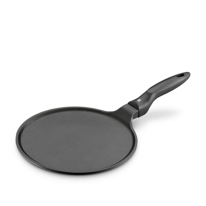 Сковорода WMF Devil Crepe 27 см для млинців з розподільником тіста та дерев'яною лопаткою, індукційна, алюмінієва з антипригарним покриттям
