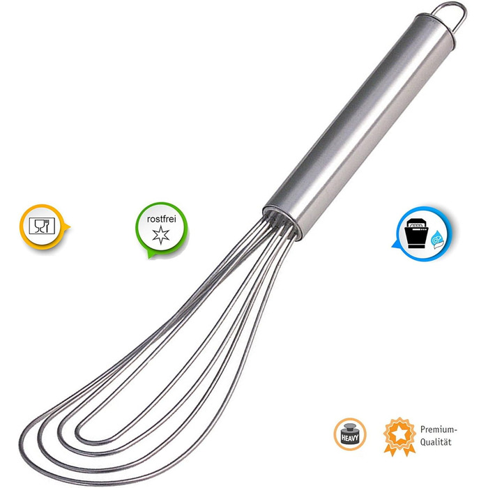 Віск Kerafactum зі сталі, 26 см - для збивання та приготування їжі