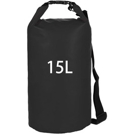 Велика переносна сумка для тварин, 15 л, чорна. Водонепроникна, для кемпінгу та походів.