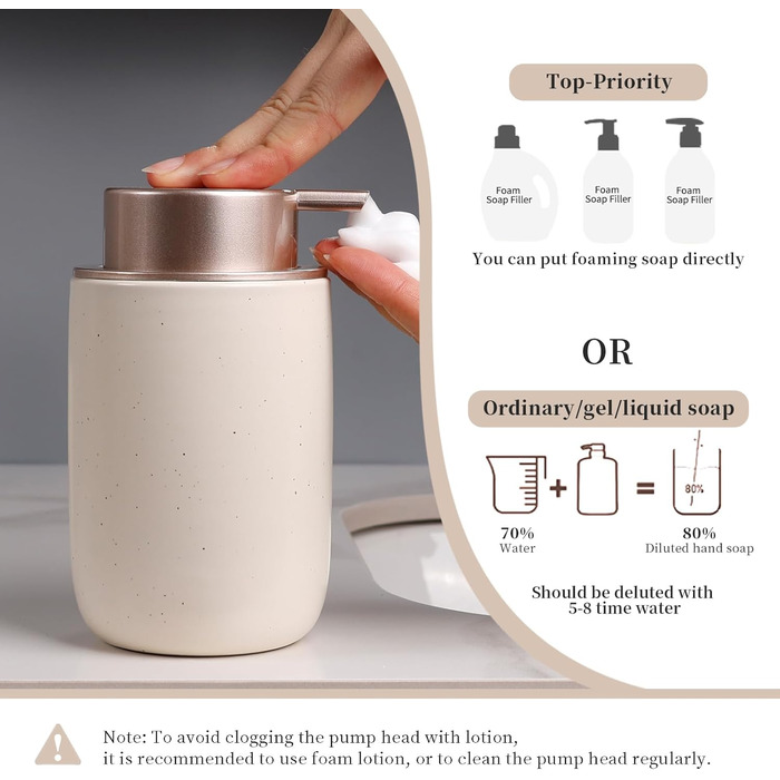 Набір для ванної кімнати з кераміки, 4 шт: мильниця, дозатор для мила, стакан для зубної пасти, контейнер для ватних паличок. Преміум якість, колір персиковий