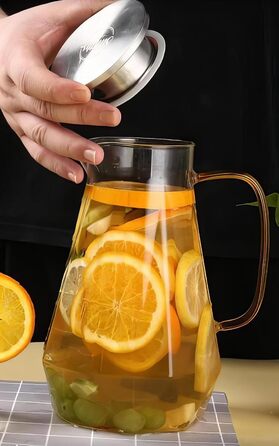 Скляний графин Smiths Mason Jars 1.8 л з інфузором і двосторонньою кришкою — універсальний графин для води, чаю та напоїв, стильний дизайн, підходить для гарячих і холодних напоїв