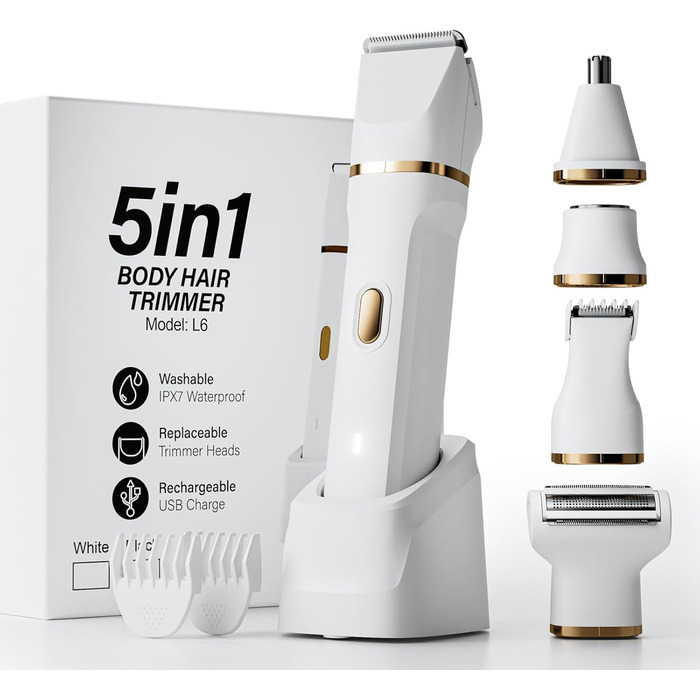 Електричний жіночий триммер та епілятор 3-в-1 MIFXIN для тіла, обличчя, ніг, рук, bikini, IPX6 водонепроникний, фіолетовий