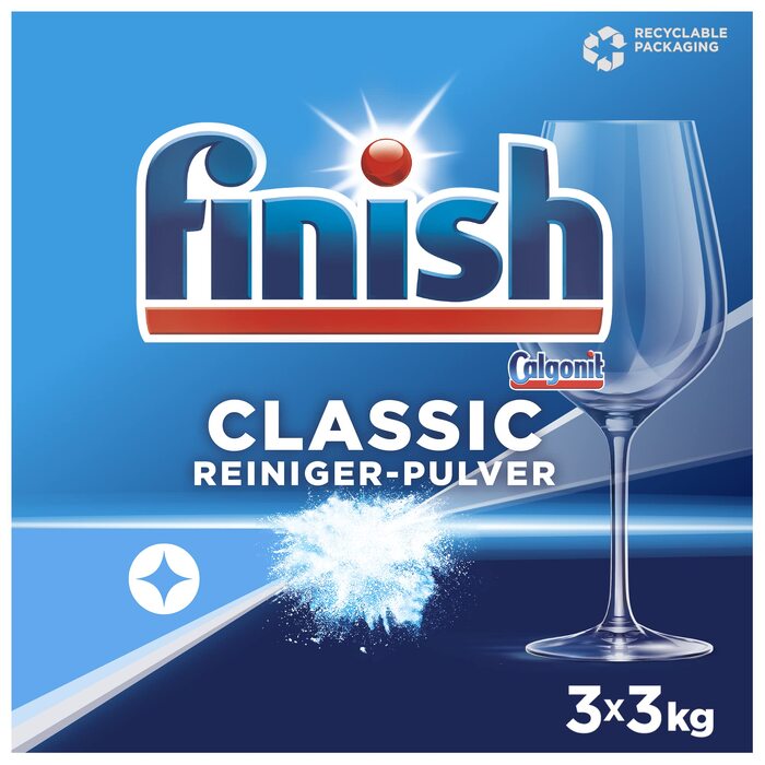 Порошок для посудомийних машин Finish Classic без фосфатів, 3 кг (набір 3 шт)