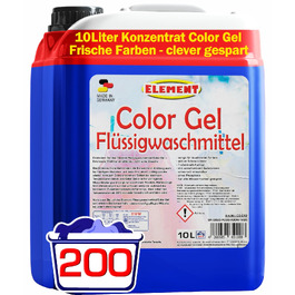 Рідкий пральний засіб Element Color Gel для кольорових речей, Aktive Frische, 10 л (200 прань)
