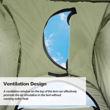 Намет-роздягальня CLIPOP для душу та відпочинку на природі, 120x120x190 см, зелений