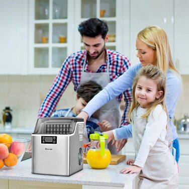 Машина для приготування льоду COSTWAY 3.2L з таймером, LCD дисплеєм та лопаткою