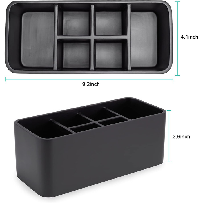 Bathroom Toothbrush Holder, Toothpaste Holder, Stand, Bathroom Organizer for Toothbrushes, Makeup Brush Holder (Black)