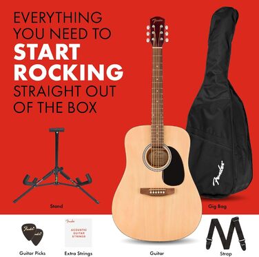 Акустична гітара Fender Alternative Series Dreadnought + аксесуари (Gigbag, підставка, ремінь)