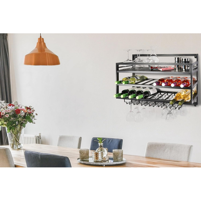 Полиця для вина Kobolo Malbec - металева, 80x25x55 см