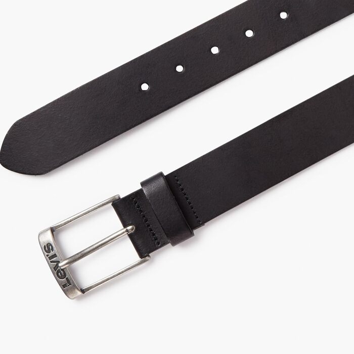 Чоловічий шкіряний ремінь Levi's New Duncan, колір чорний
