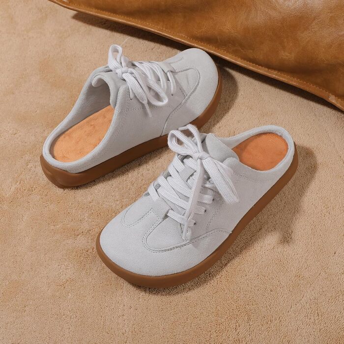 Тапочки домогосподарки UBFEN жіночі теплі мюлі, зручні, з м'якої плюшевої тканини, повсякденні, для дому та вулиці, сірі, 40 EU