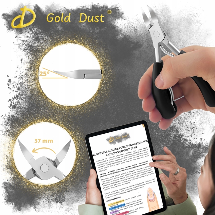 Набір кутикул-кусачок Gold Dust для нігтів, 20 мм, нержавіюча сталь