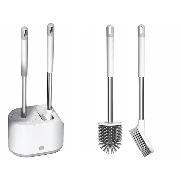 Силіконовий набір для чищення унітаза 2в1: подвійний комплект щіток для туалету