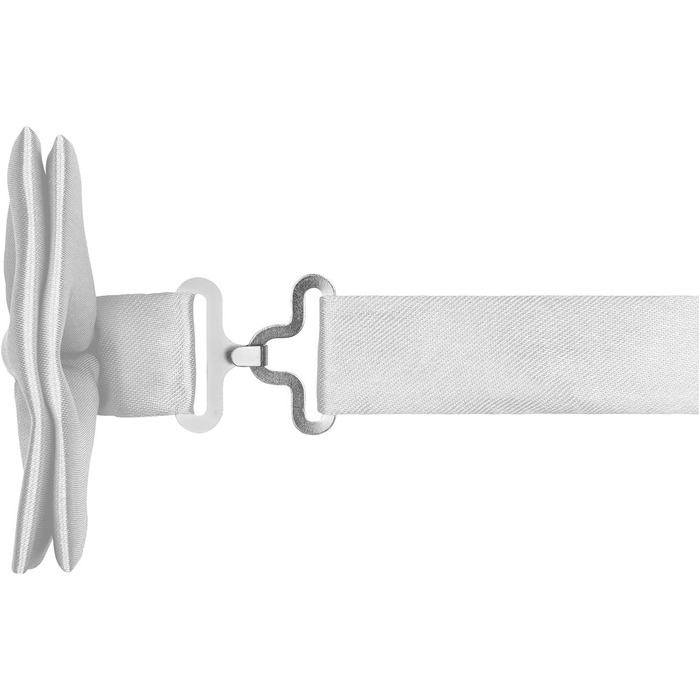 Комплект підтяжок та метелика для смокінга білий (3 предмети) – елегантний аксесуар для урочистих подій