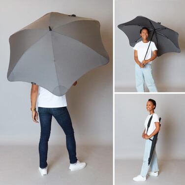 BLUNT Executive Stock Umbrella Grey | Large & Stormproof for 2 People – 138 cm Ø | Innovative & Patented Design – Wind Tunnel Tested