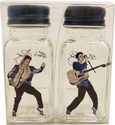 Midsouth Products Elvis Presley Salt and Pepper Shaker Set, Dancing Figures, 2-Piece Glass Shaker Set