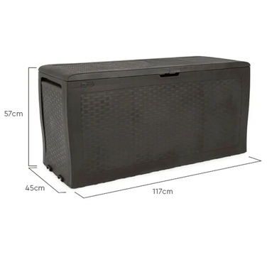 Садова скриня KETER Samoa Rattan Box 270 л, антрацит