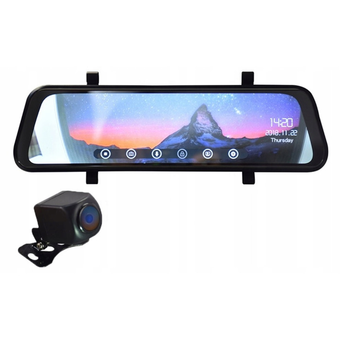 Автомобільний відеореєстратор Fastcam T09CM: 2 камери, Full HD, кут огляду 170°, сенсорний екран