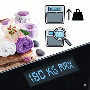 Електронні ваги для ванної Grundig, до 180 кг, LCD-дисплей