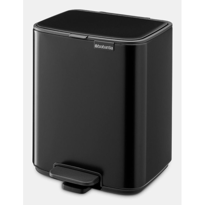 Сміттєвий кошик з педаллю BRABANTIA Bo, 7 л, матовий чорний