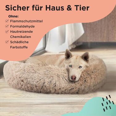 Круглий лежак для котів та собак Best Friends by Sheri - заспокійливий, 58x58 см, S (Taupe)