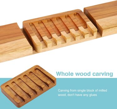 Дерев'яна мильниця з тику (HTB) з водоспадним дизайном для ванної, кухні та туалету, 1 шт.