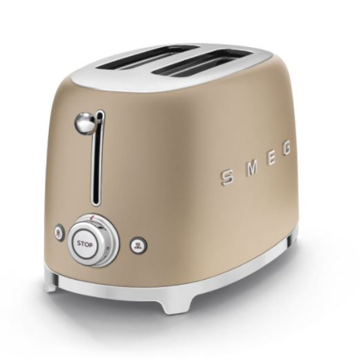 Тостер Smeg TSF01CHMEU, жовтий/золотистий, 950 Вт