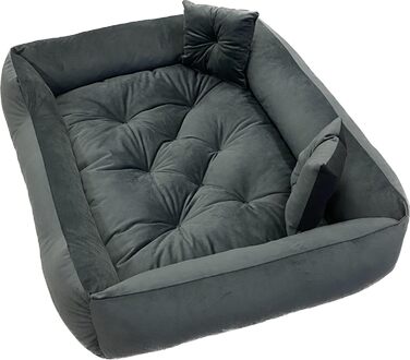 Ортопедичне собаче ліжко Dogs4Life Velours XL 135x100 см | Для великих собак | З водонепроникним покриттям | Зручне собаче ліжко | Легко мити | На відкритий простір | З бортиком