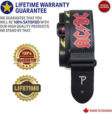 Гітарний ремінь Perri's Leathers LPCP-8014 ACDC з поліестеру, 2 дюйми