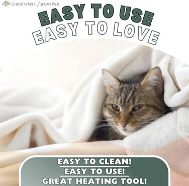 Електрична ковдра Marco Paul з підігрівом, велика флісова ковдра, терапія теплом, для зняття болю в спині, для дивана (сірий фліс)