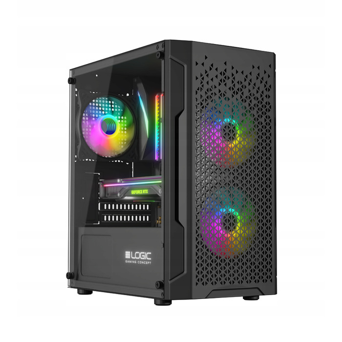 Корпус для комп'ютера Logic Concept Aramis AGRB Mini Tower, чорний