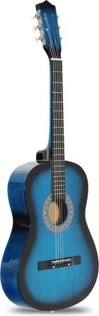 Акустична гітара Folk Smartxchoices 96,5 см для початківців, дітей та любителів музики. 4 кольори, блакитний