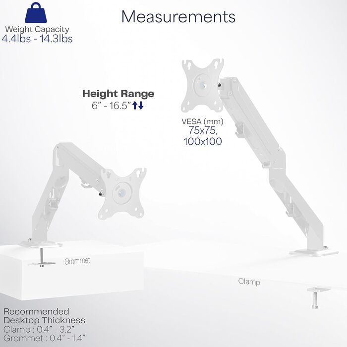 Кріплення для монітора VIVO Robuster STAND-V101V, алюміній, до 49
