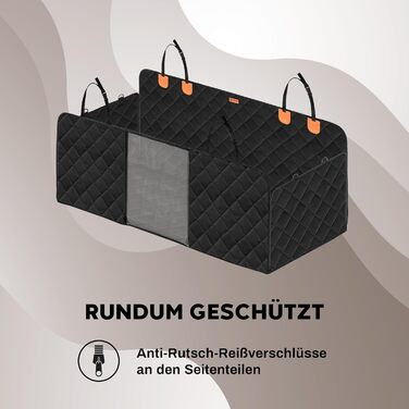 Захист для заднього сидіння автомобіля для собак від Hainberger: водовідштовхувальний, стійкий до подряпин, з боковим захистом та оглядовим вікном, 137x147 см