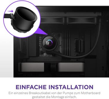 NZXT Kraken 2023: Рідинний кулер для ЦП AIO 280мм з LCD-дисплеєм - Чорний