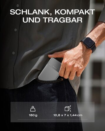 Магнітний павербанк EcoFlow Qi2 MagSafe 5000mAh 30W з USB-C кабелем для iPhone 17/16/15/14/13/12, сріблястий