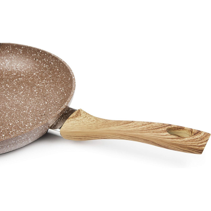 Набір сковорідок Excelsa Wood & Stone Set 3 шт. з антипригарним покриттям, алюміній, ковані