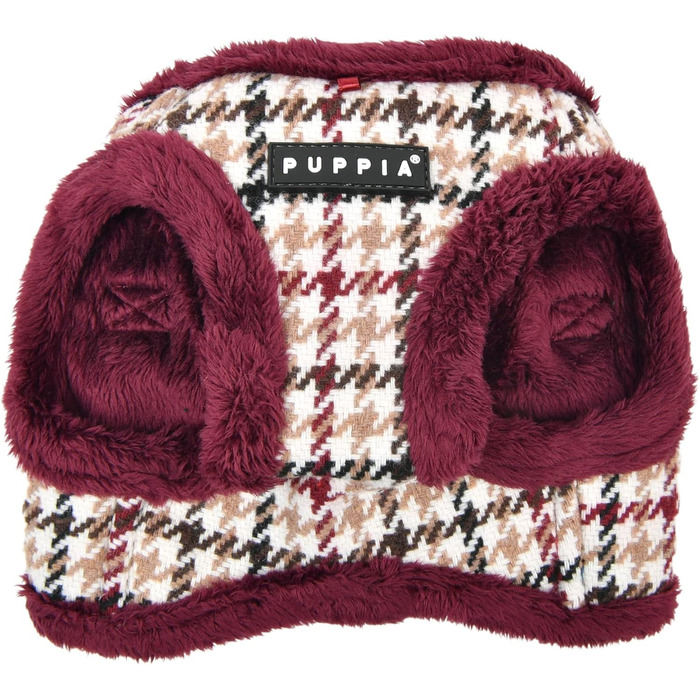 Жилет для собак Puppia Gianni Step-in, теплий зимовий дизайн, квітковий принт, винотний колір, розмір L