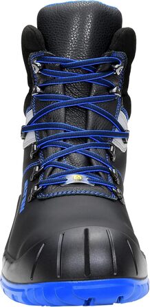 Черевики безпеки ELTEN Alessio Mid ESD S3S, шкіряні, з металевим носком, легкі, міцні, чоловічі та жіночі, 50 EU, чорно-синій